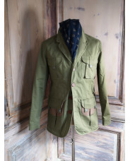 Eliot Khaki Cotton Travel Jacket