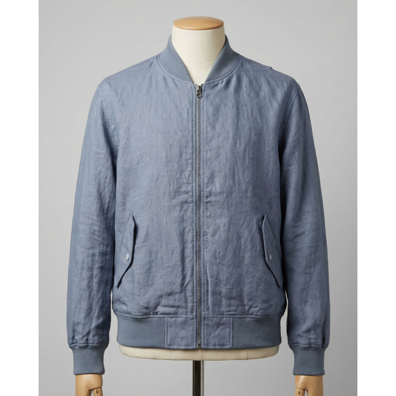 Clifton-3 ply linen unlined Blouson Clifton-3 ply linen unlined Blouson